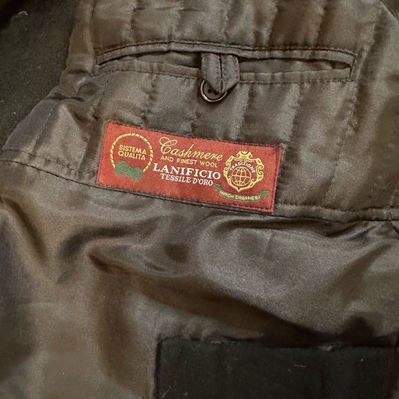 Gilberto Black Wool Trenchoat Size 48 - Picture 8 of 8